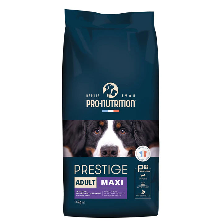 Food for large breed adult dogs A bag weighing 14 kilograms