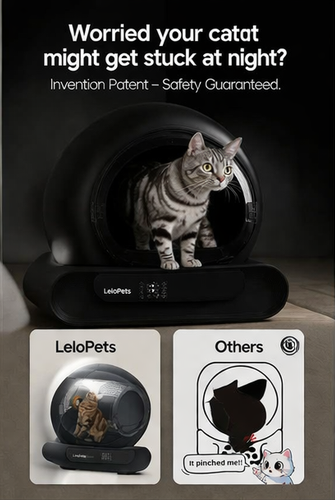 Smart Self-cleaning Cat Litter Box | LeloPets Black D1