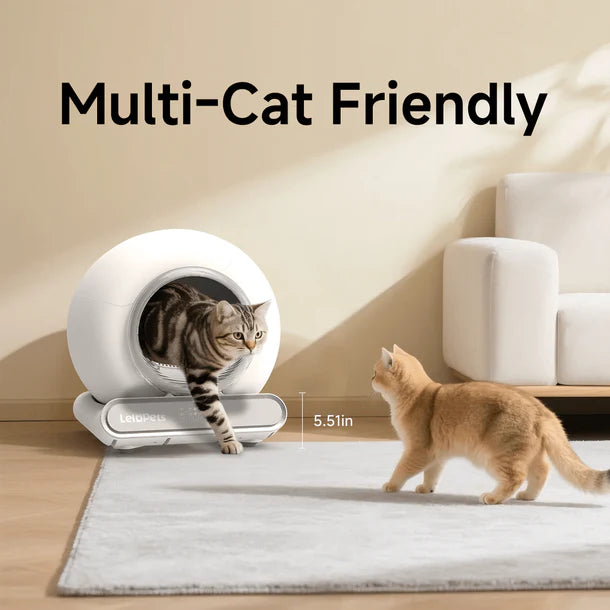 Pinch-Free Self-cleaning Cat Litter Box | LeloPets C4