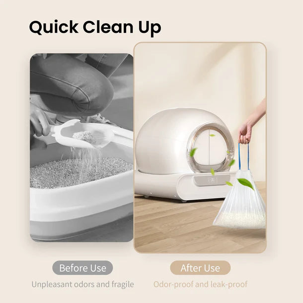 LeloPets 4 Rolls Replaced Cat Litter Waste Bags