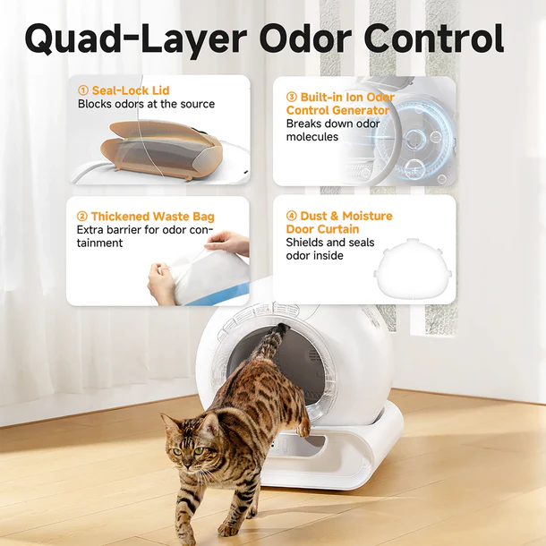 Smart Self-cleaning Cat Litter Box | LeloPets D1