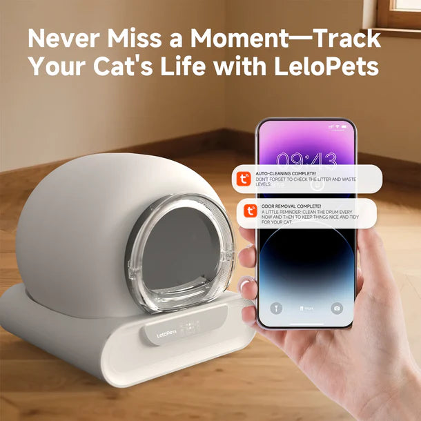 4-Layer Odor Control Self-cleaning Cat Litter Box | LeloPets D1