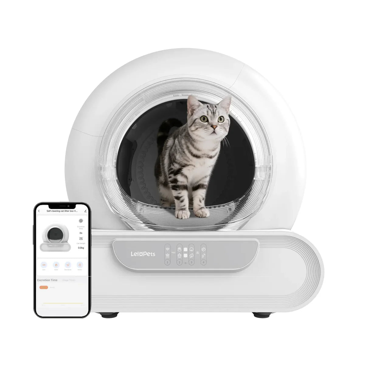 Smart Self-cleaning Cat Litter Box | LeloPets D1